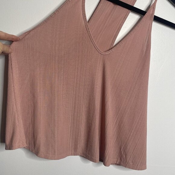 Free People Intimately Tank Top Rib Knit V Neck Flowy Light Brown Women's Small - Picture 5 of 6